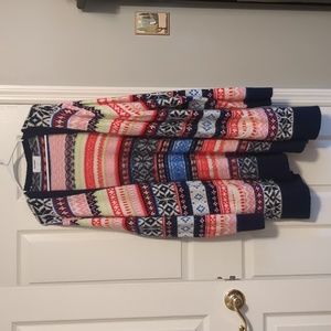Beautiful Old Navy Long Fair Isle Cardigan XXL
